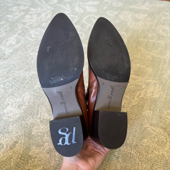 Paul Green Suzette Pointed Toe Leather Bootie 16441 - Picture 7 of 9